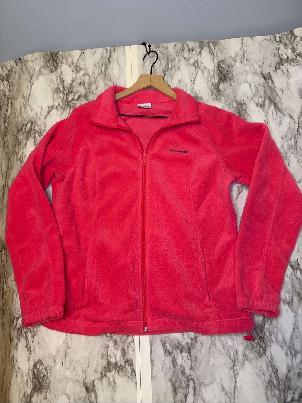 Columbia Women bright ' Pink Fleece Jacket - Full-Zip Cozy Layer size L